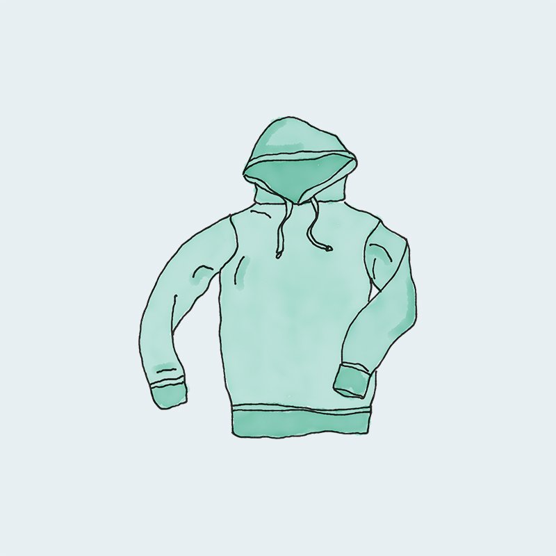 Green hoodie