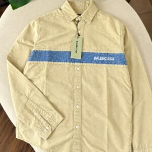 Balenciaga Chest Stripe Cotton Casual Shirt